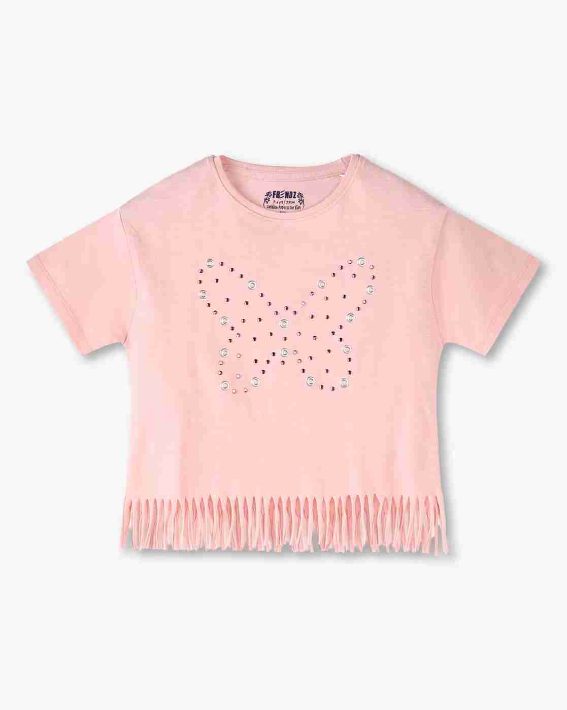 KG FRENDZ | Girls Embellished Relaxed Fit Top|0