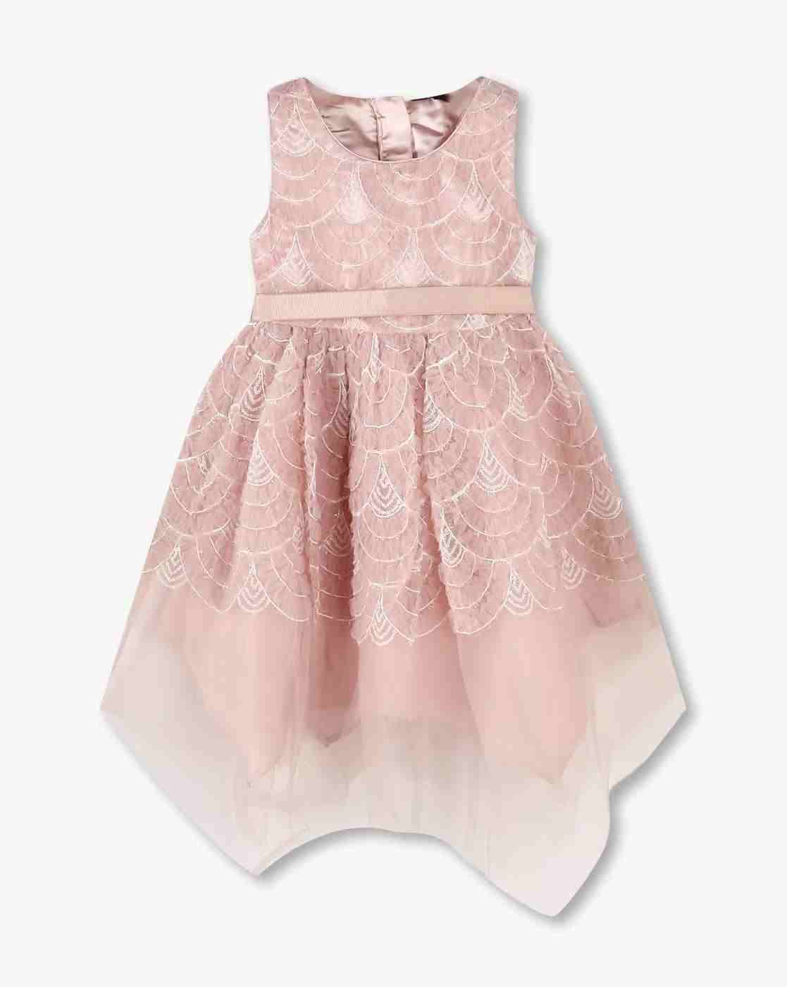 KG FRENDZ | Girls Lace Tulle Fit & Flare Dress|0