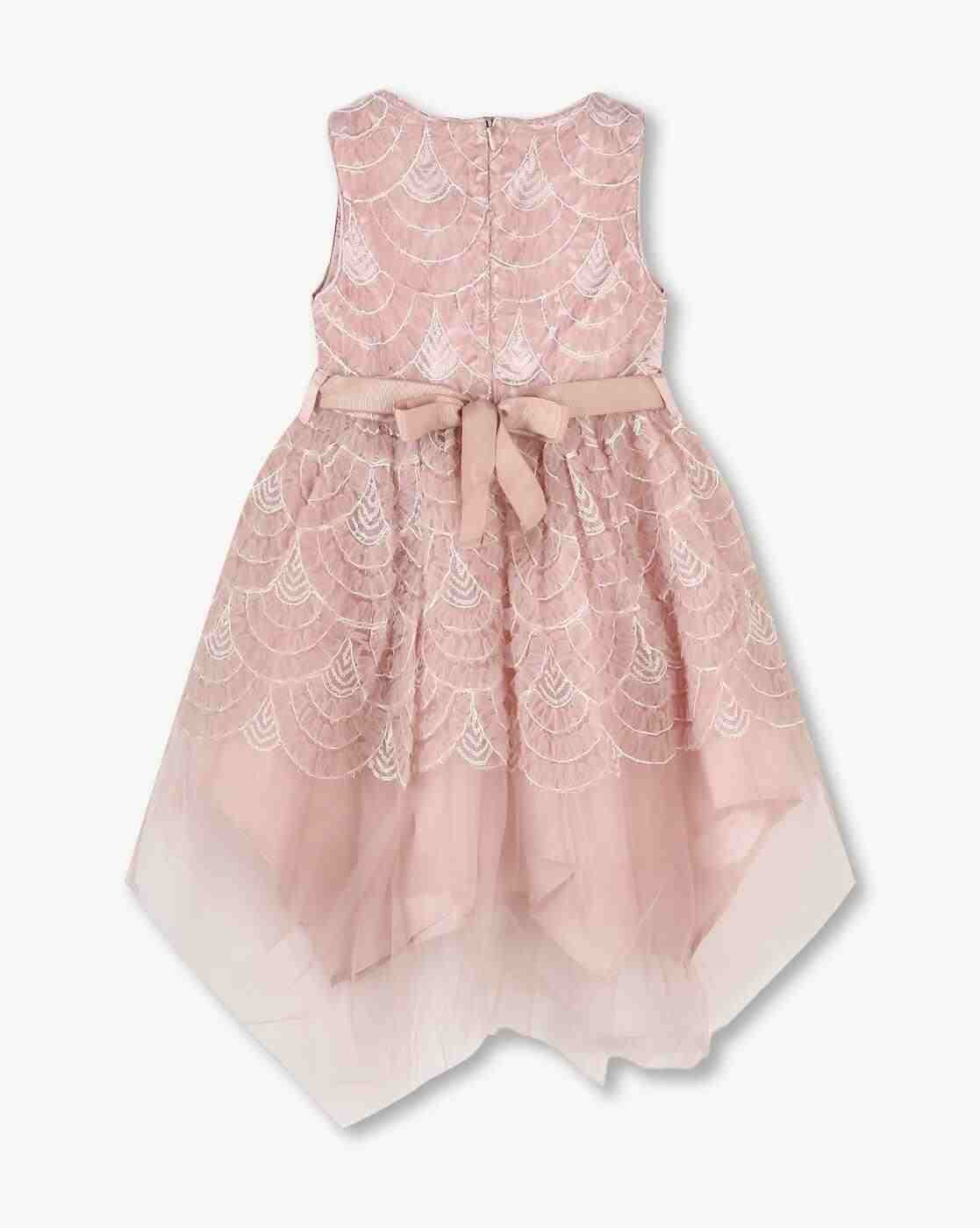 KG FRENDZ | Girls Lace Tulle Fit & Flare Dress|1