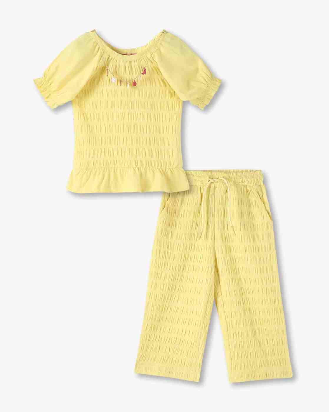 KG FRENDZ | Girls Smocked Top & Pyjamas Set|0