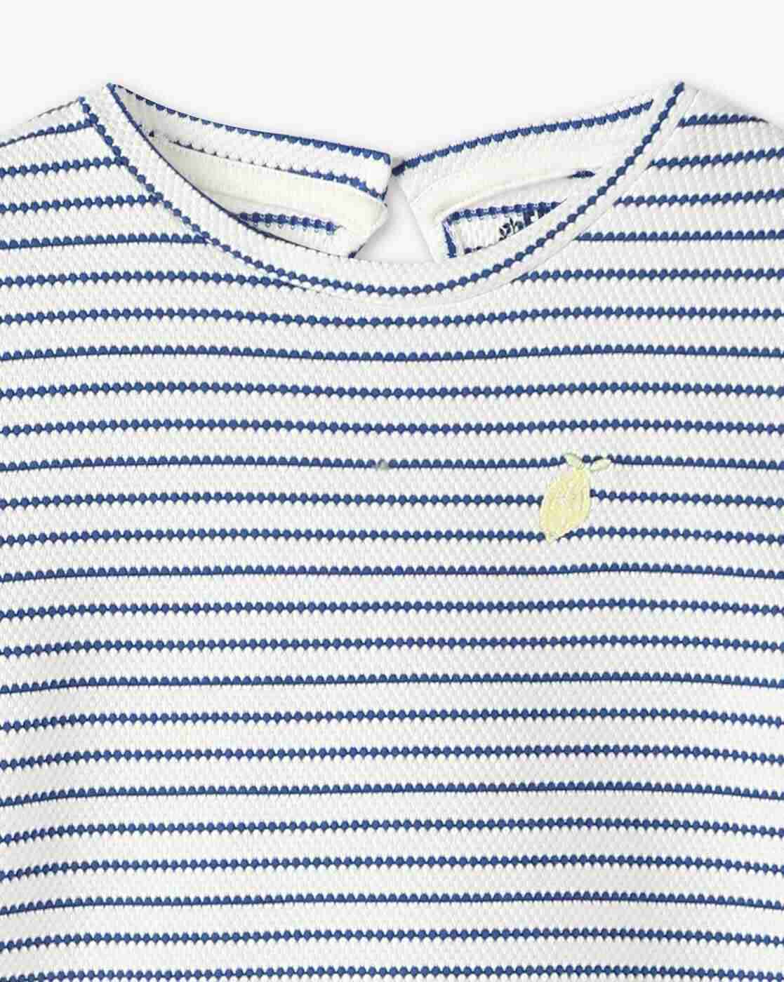 KG FRENDZ | Girls Striped Round-Neck Top & Pants Set|5