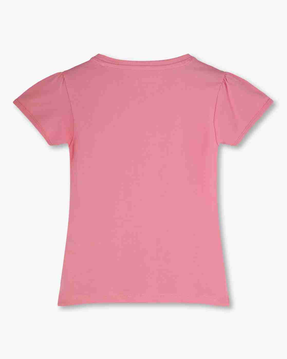 KG FRENDZ | Girls Typographic Print Slim Fit Round-Neck T-Shirt|1