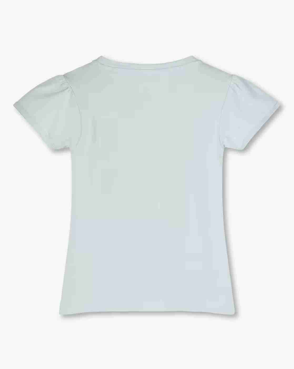 KG FRENDZ | Girls Typographic Print Slim Fit Round-Neck T-Shirt|1