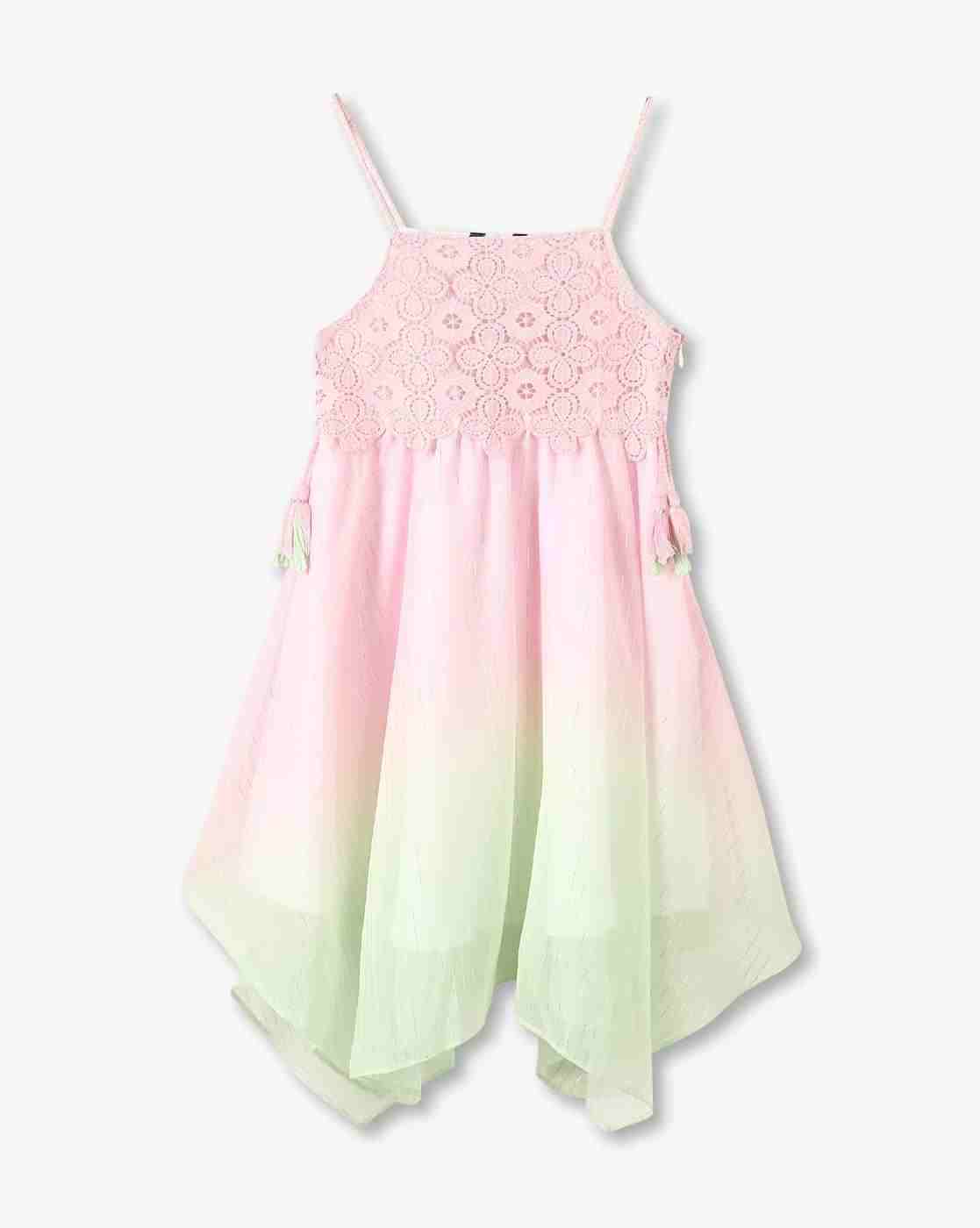 KG FRENDZ | Girls Ombre-Dyed Fit & Flare Dress|0