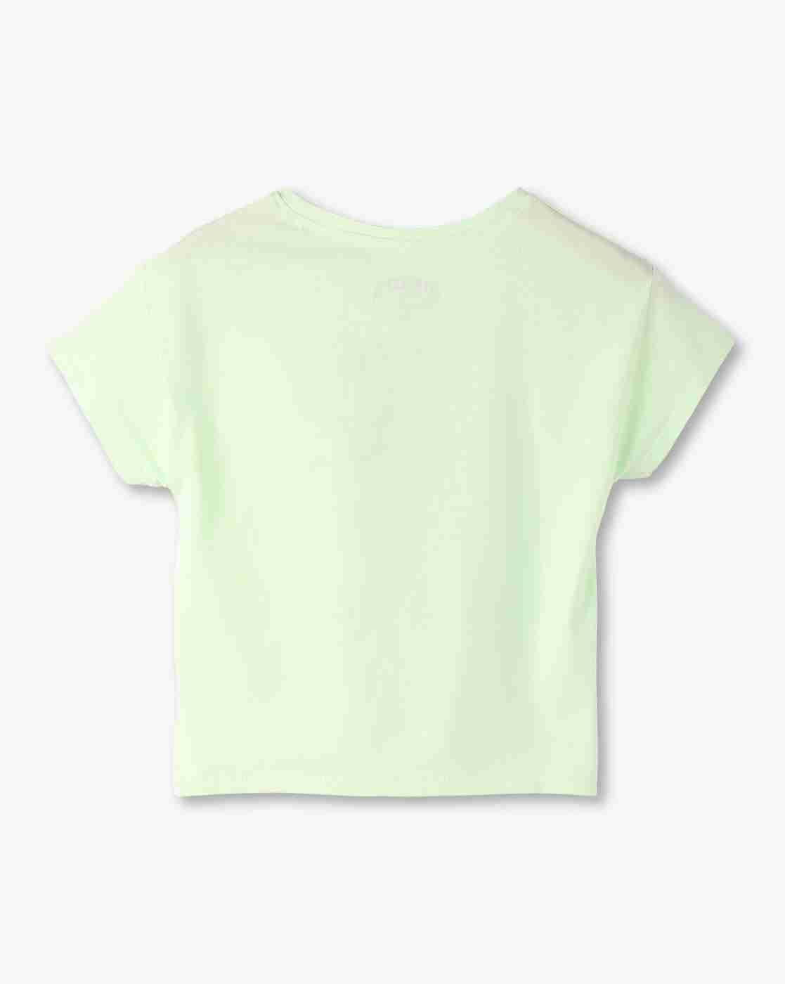 KG FRENDZ | Girls Miami Beach Print Loose Fit Round-Neck T-Shirt|1