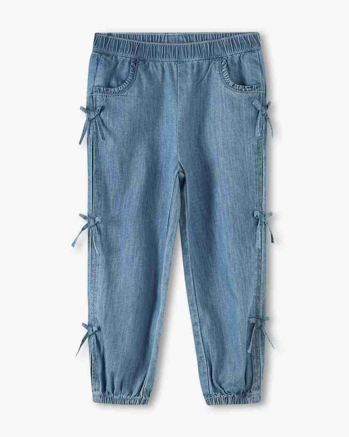 KG FRENDZ | Girls Lightly Washed Jogger Jeans|0