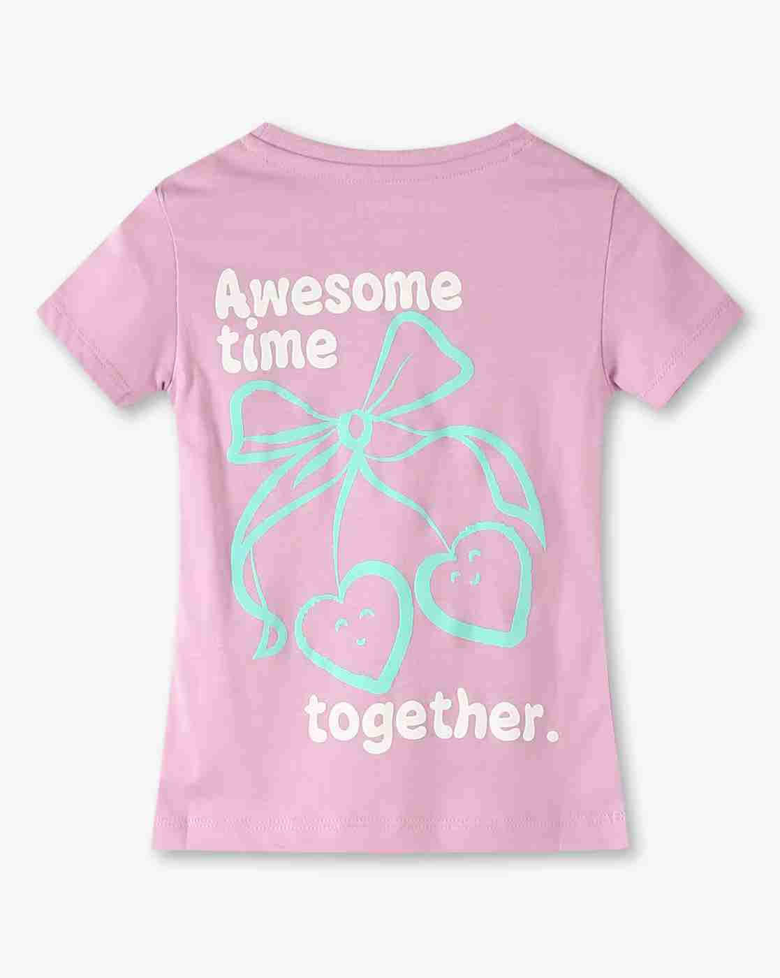 KG FRENDZ | Women Typographic Print Relaxed Fit Round-Neck T-Shirt|1