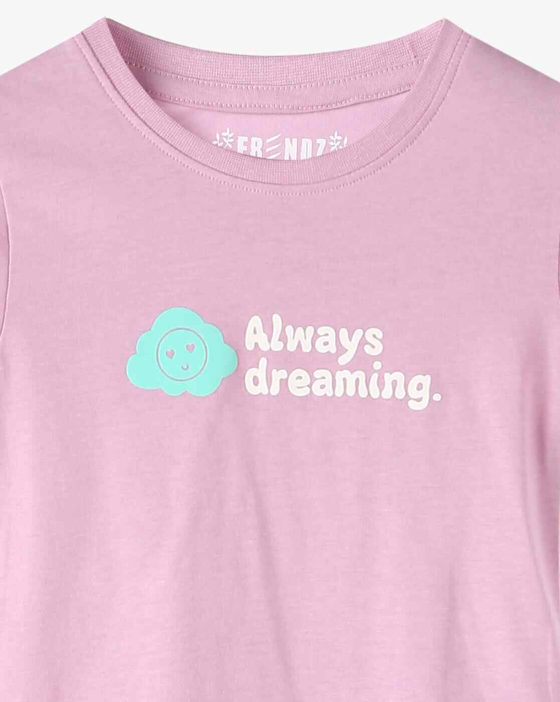 KG FRENDZ | Women Typographic Print Relaxed Fit Round-Neck T-Shirt|2