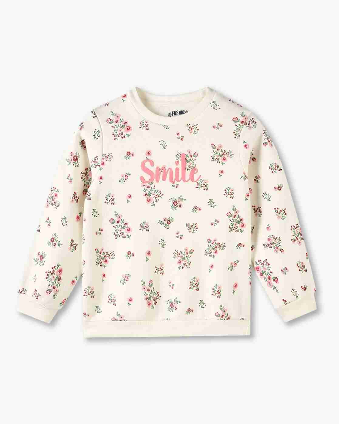 KG FRENDZ | Girls Floral Print Regular Fit Sweatshirt|0