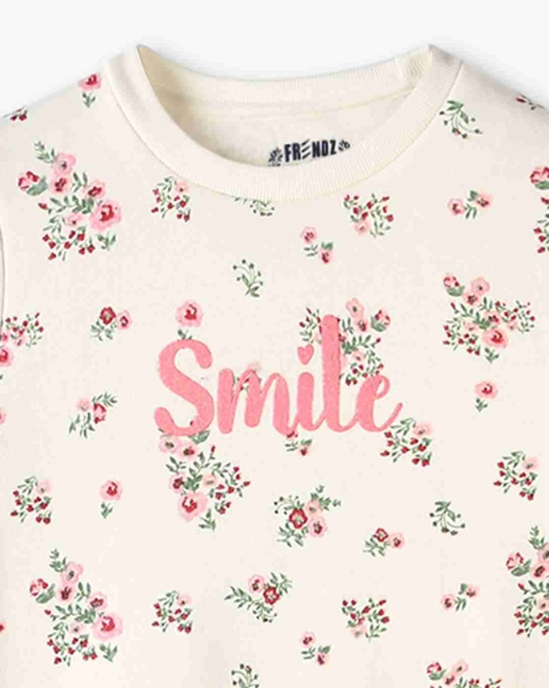 KG FRENDZ | Girls Floral Print Regular Fit Sweatshirt|2