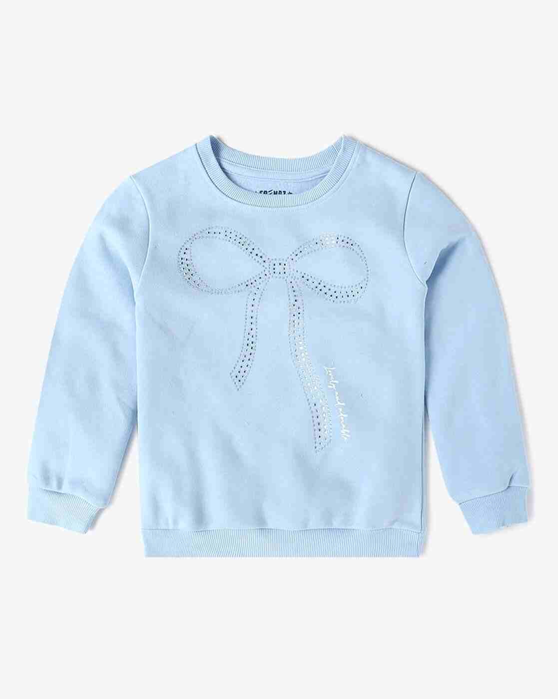 KG FRENDZ | Girls Bow Embellished Regular Fit Sweatshirt|0