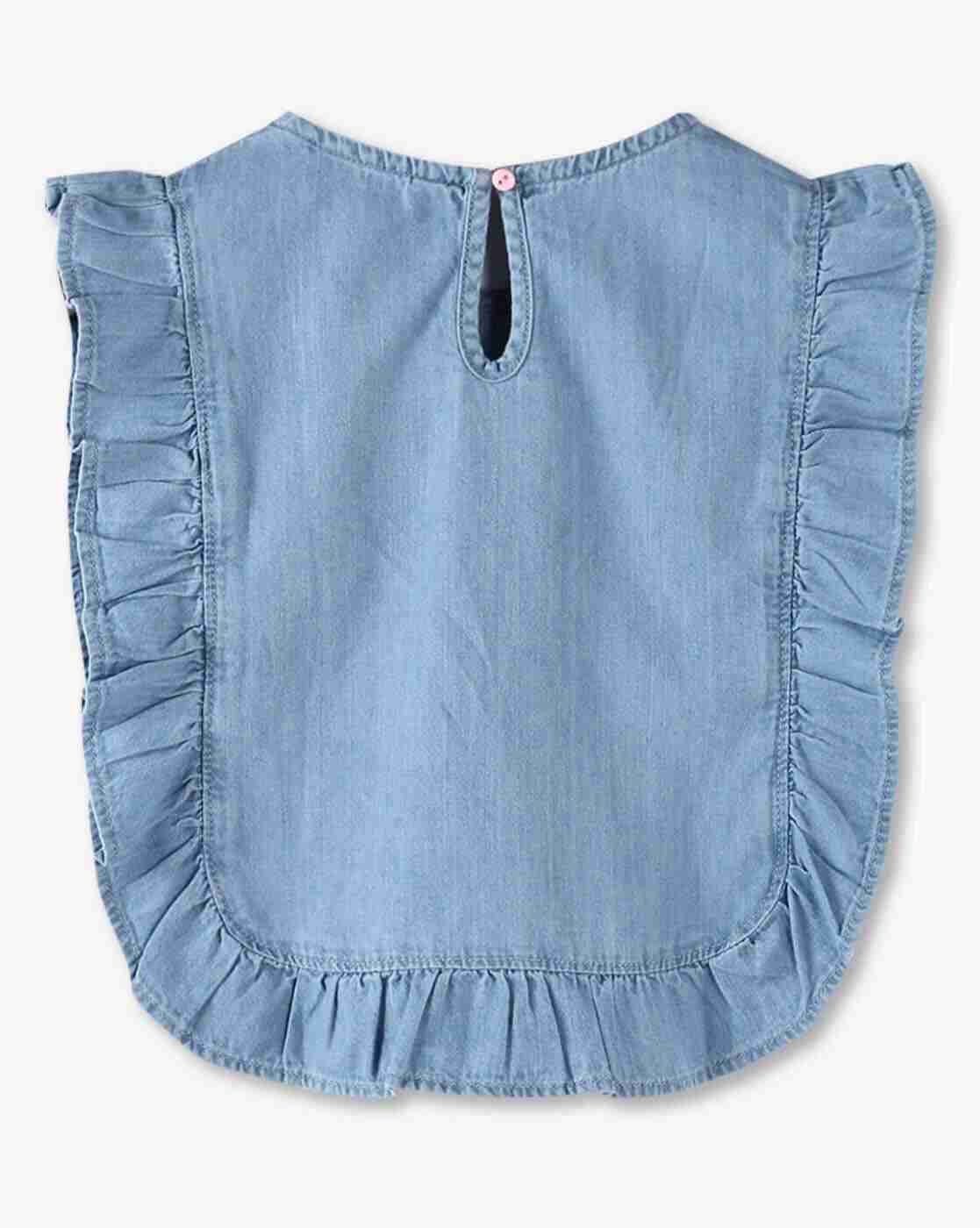 KG FRENDZ | Girls Embroidered Relaxed Fit Top|1