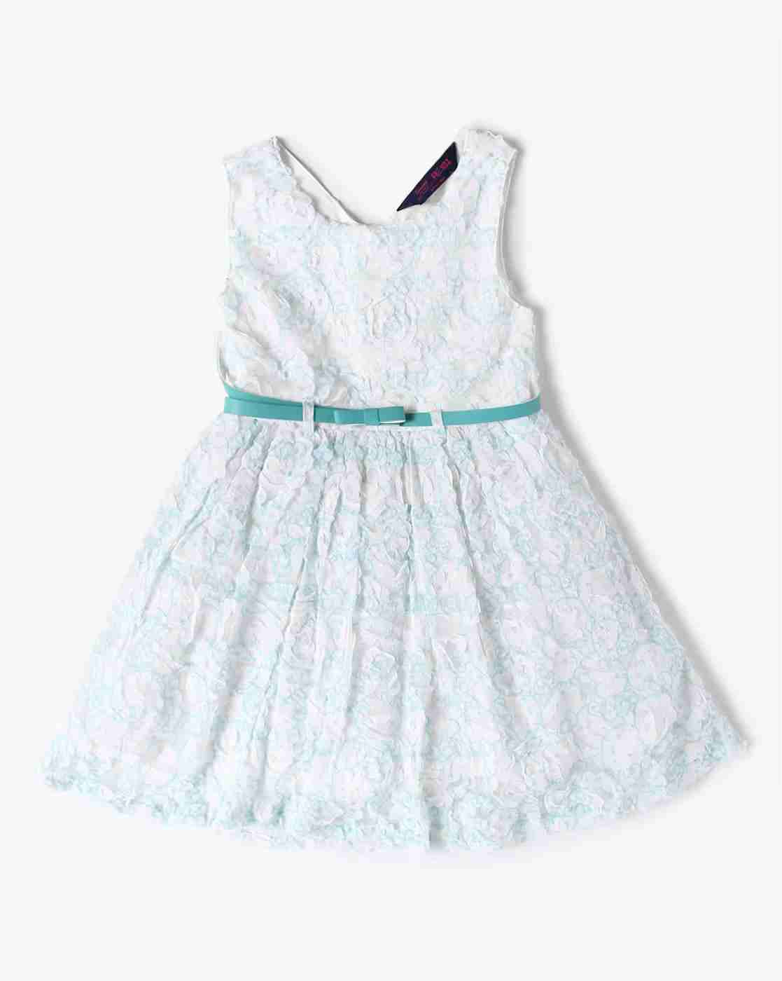 Girls Printed Fit & Flared Dress