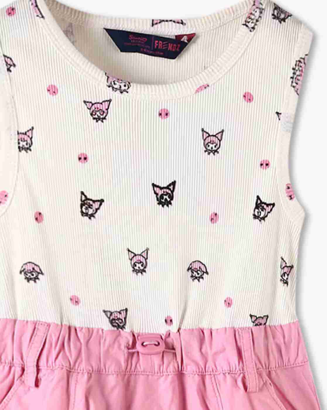 KG FRENDZ | Girls Kuromi All-Over Print Fit & Flare Dress|2
