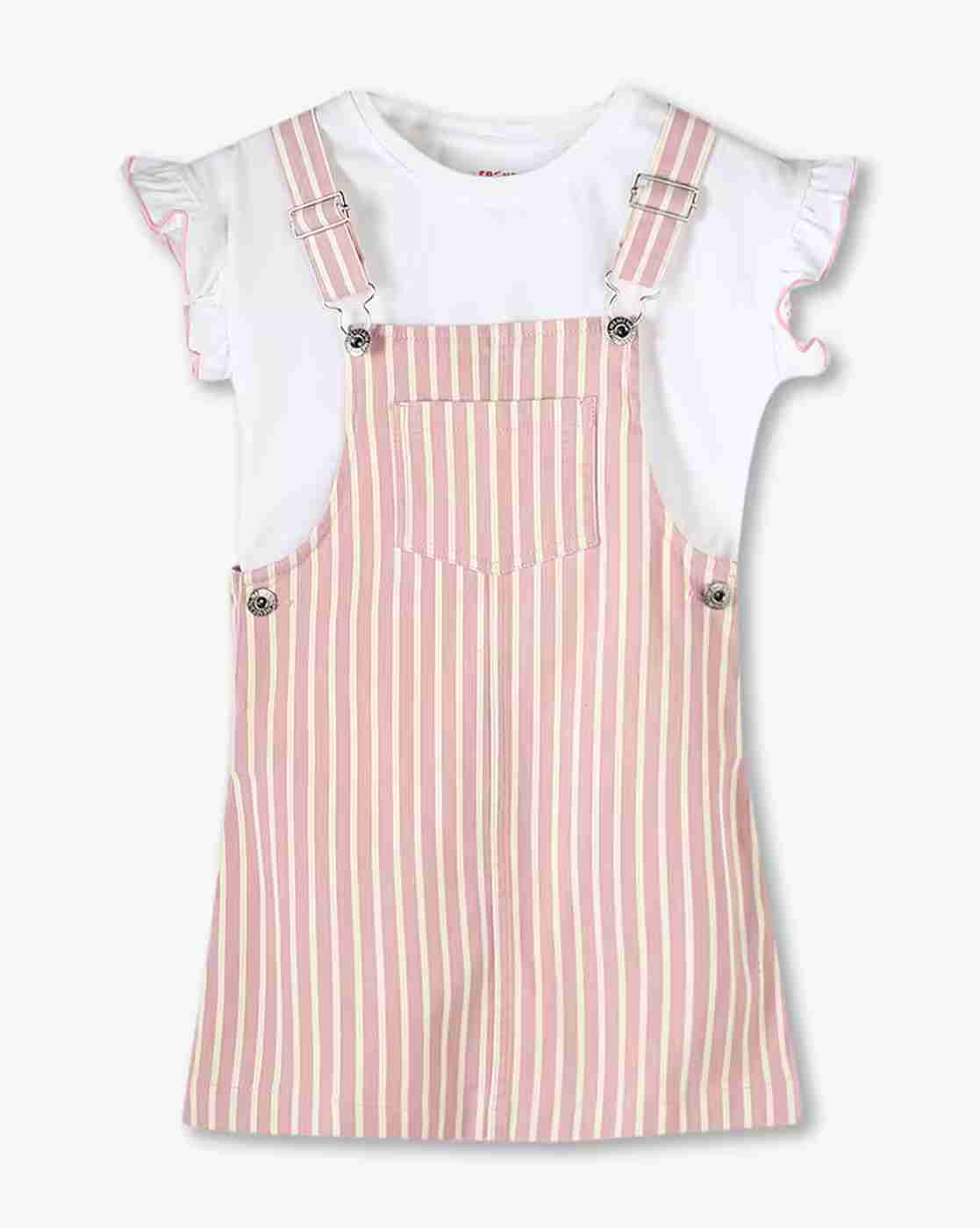 KG FRENDZ | Pink pin stripe dungaree, lt. pink, 7-8y|0
