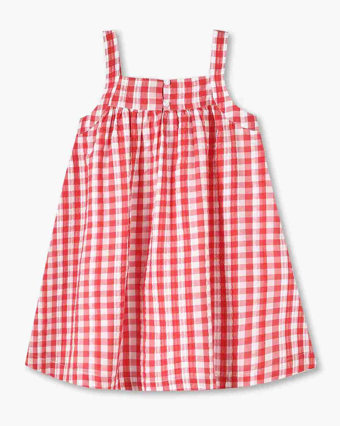 KG FRENDZ | Red gingham dress, red, 3-4y|1