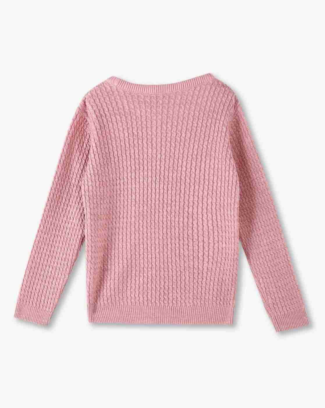KG FRENDZ | Girls Ribbed Round-Neck Sweatshirt|1