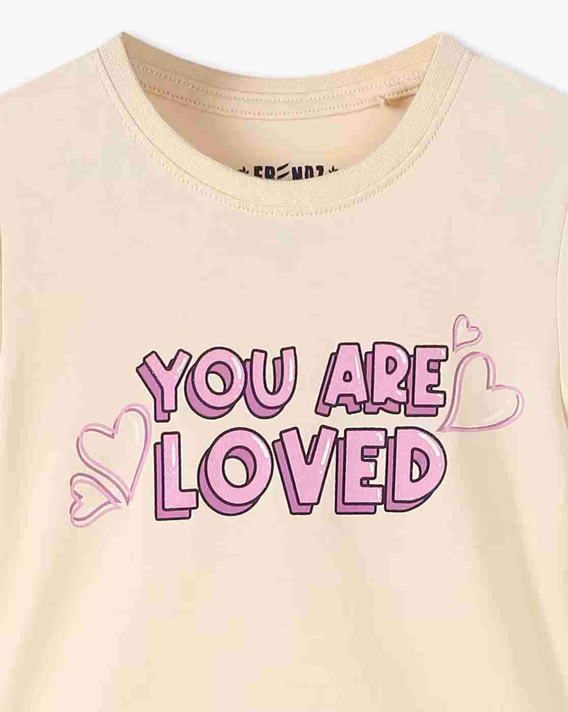 KG FRENDZ | Girls Typographic Print Regular Fit Round-Neck T-Shirt|2