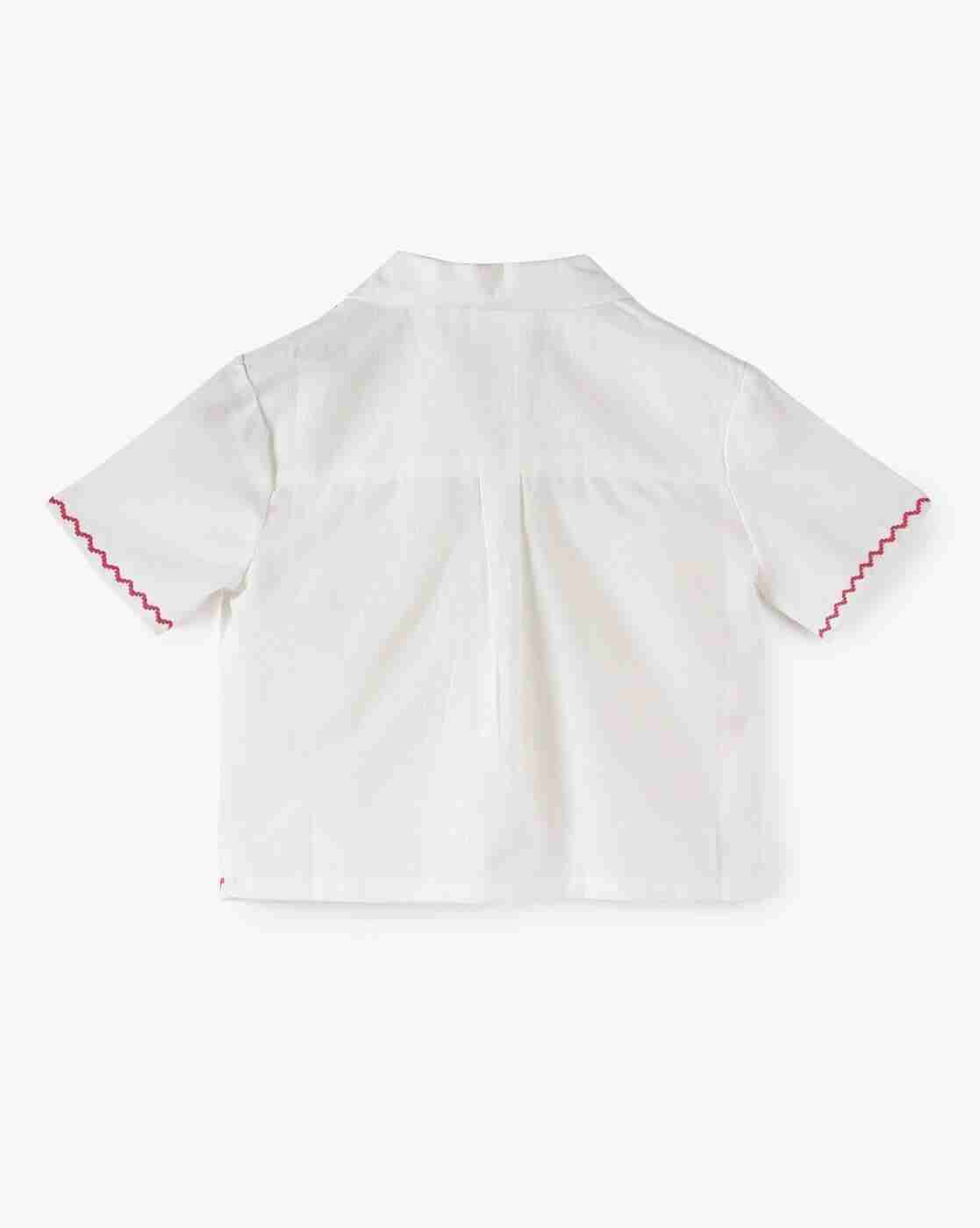 KG FRENDZ | Girls Printed Regular Fit Resort Shirt with Patch Pockets|1