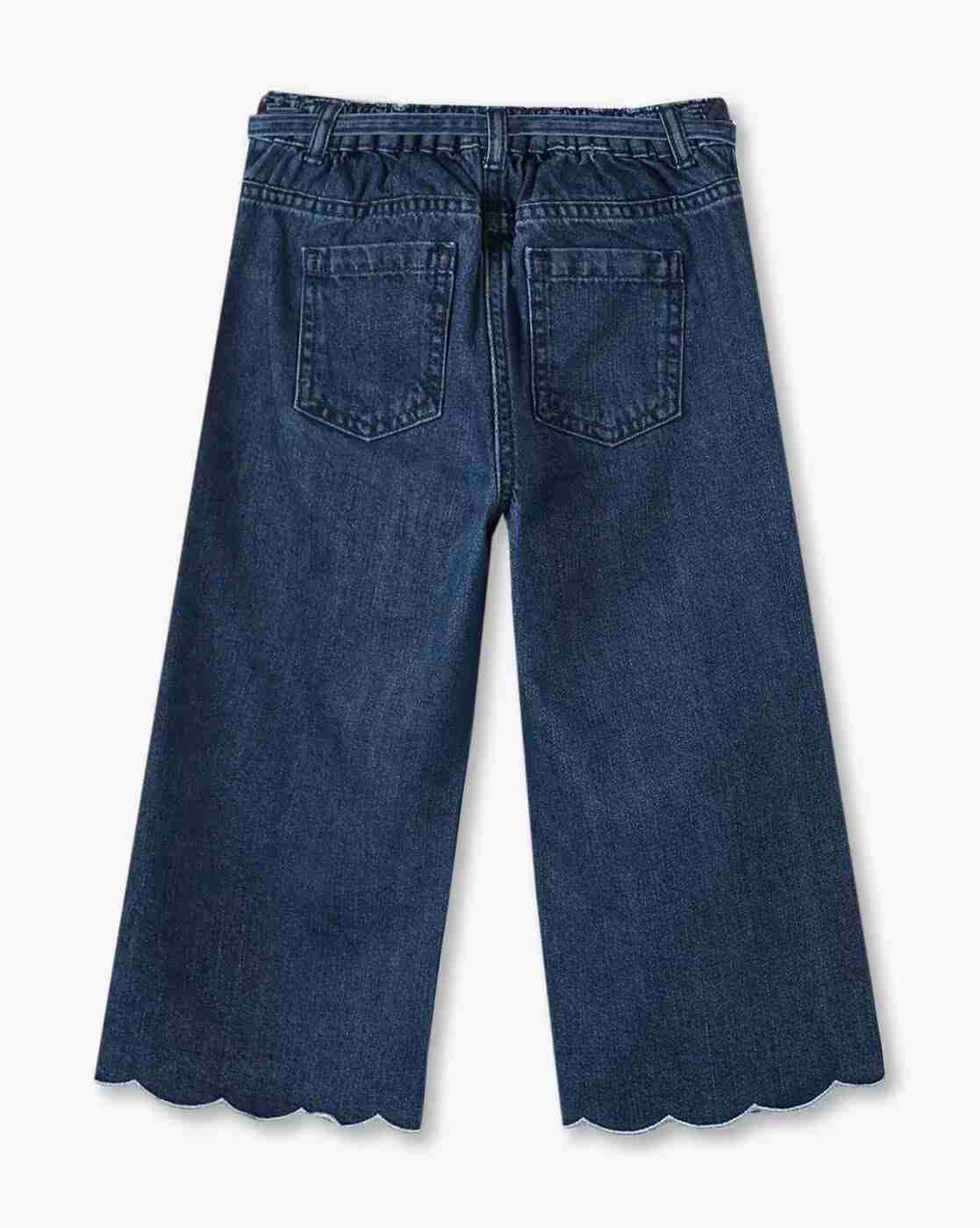 KG FRENDZ | Girls Embroidered Relaxed Fit Jeans|1