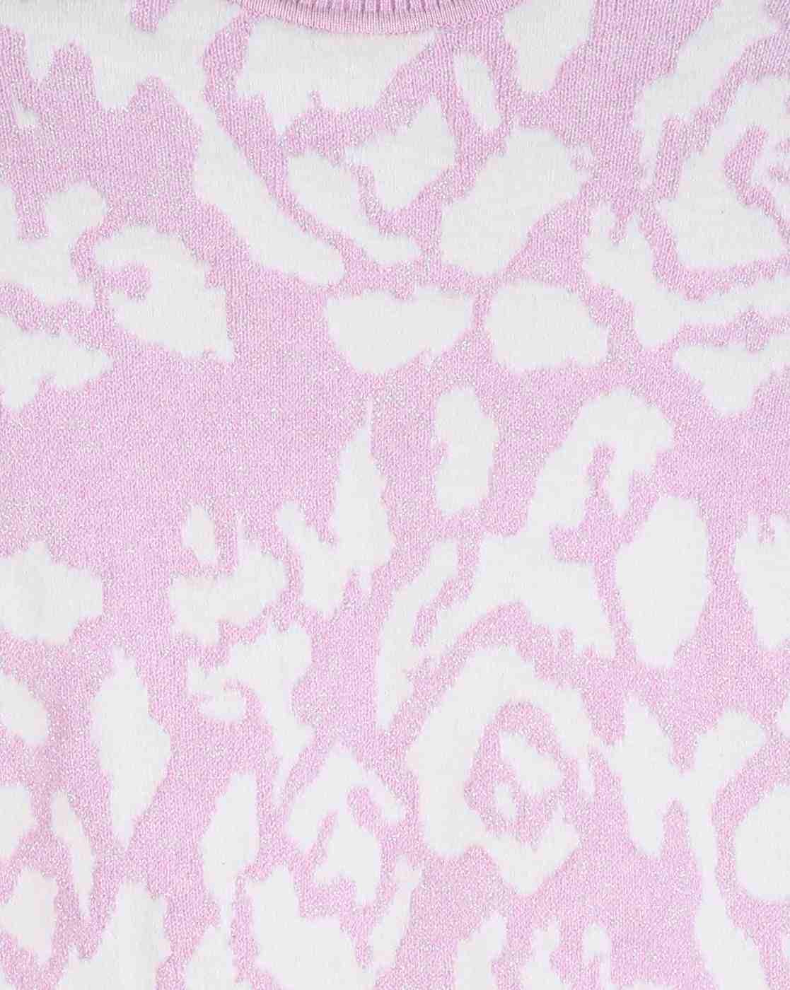 KG FRENDZ | Girls Boucle Rose Patterned High-Neck Sweater|2