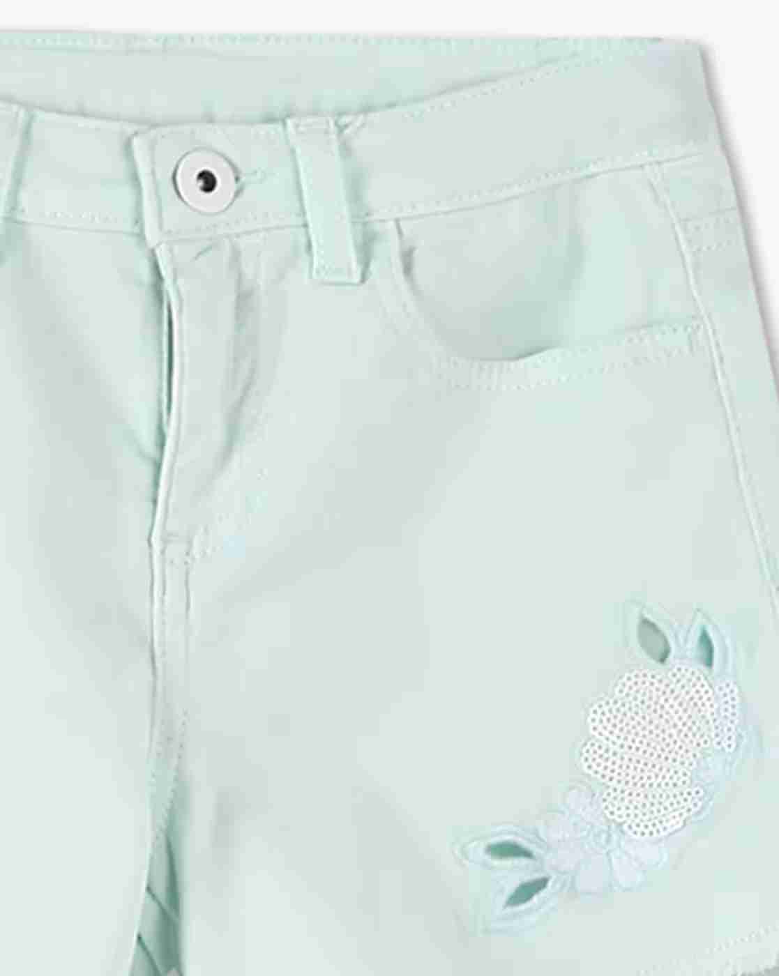 KG FRENDZ | Girls Embroidered Regular Fit Shorts|2