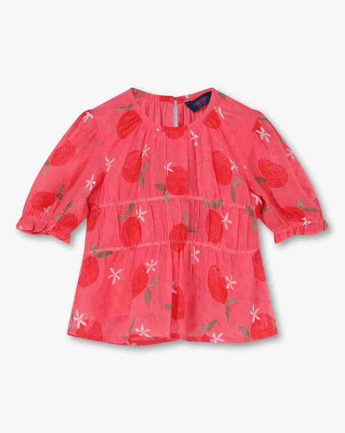 KG FRENDZ | Girls All-Over Print Relaxed Fit Round-Neck Top|0