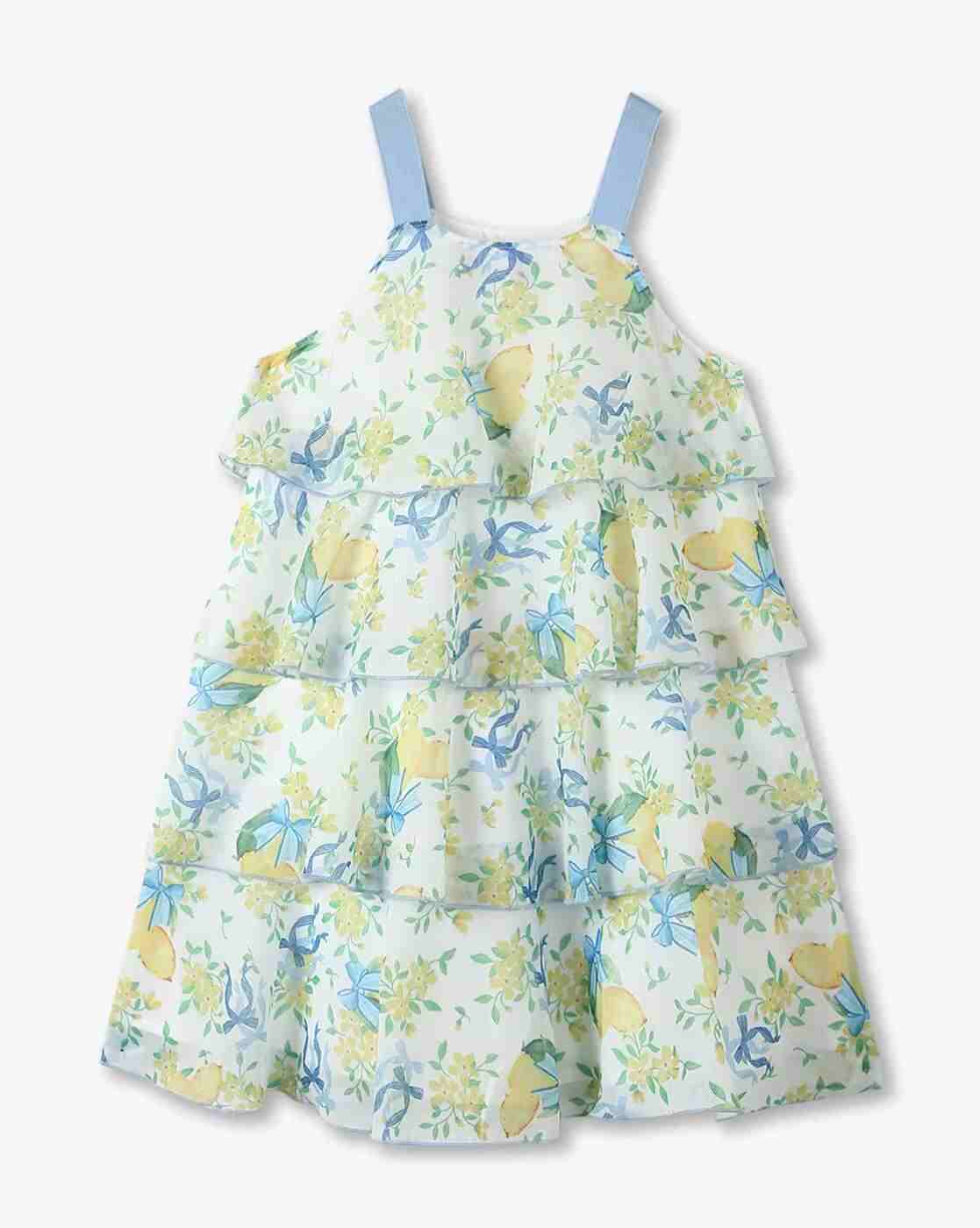 KG FRENDZ | Girls Floral Print Cotton A-Line Dress with Jacket Set|3
