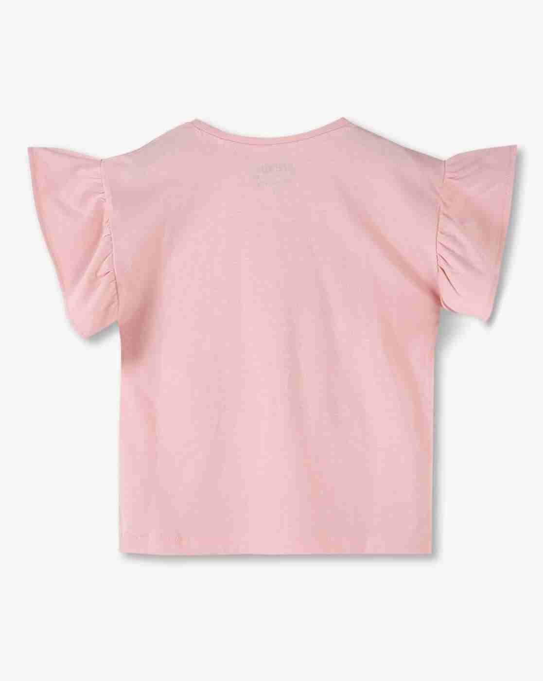 KG FRENDZ | Girls Miami Print Boxy Fit Round-Neck T-Shirt|1