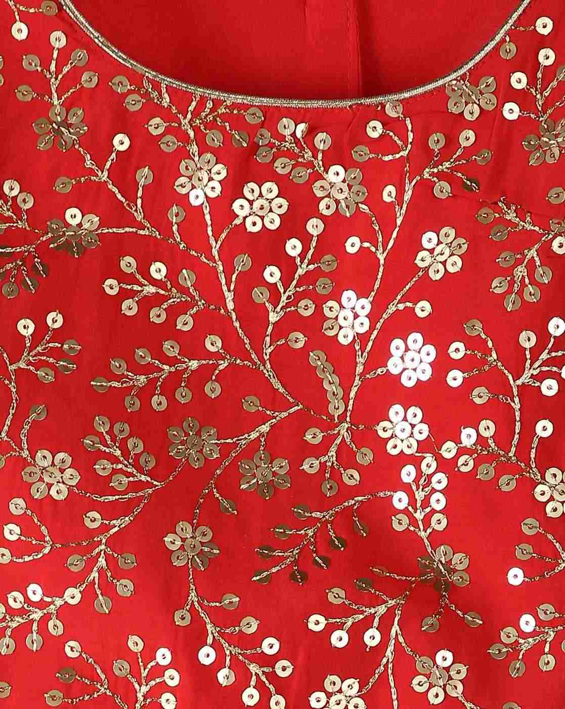 KG FRENDZ | Girls Foil Print Lehenga Choli with Dupatta|6