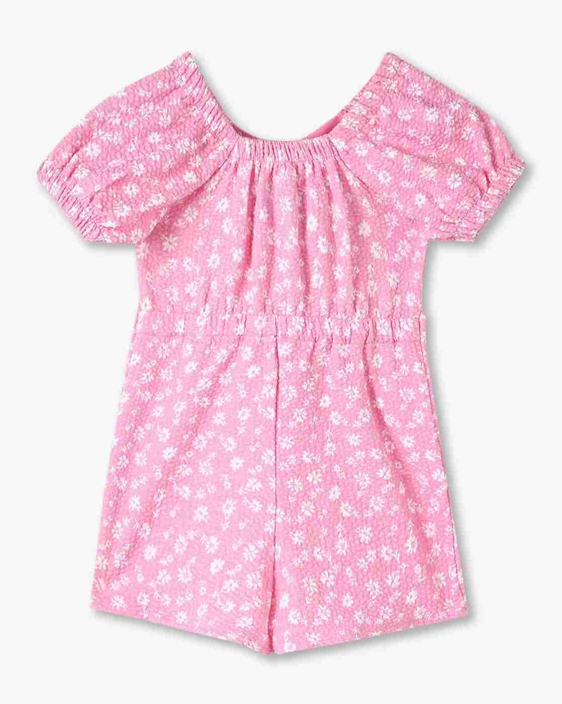 KG FRENDZ | Peekaboo detail romper, pink, 5-6y|0