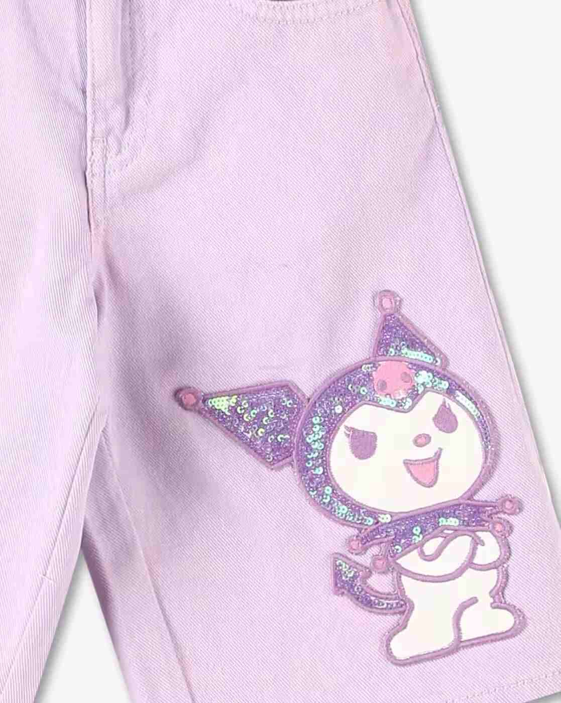 KG FRENDZ | Girls Kuromi Embellished Regular Fit Jorts|4