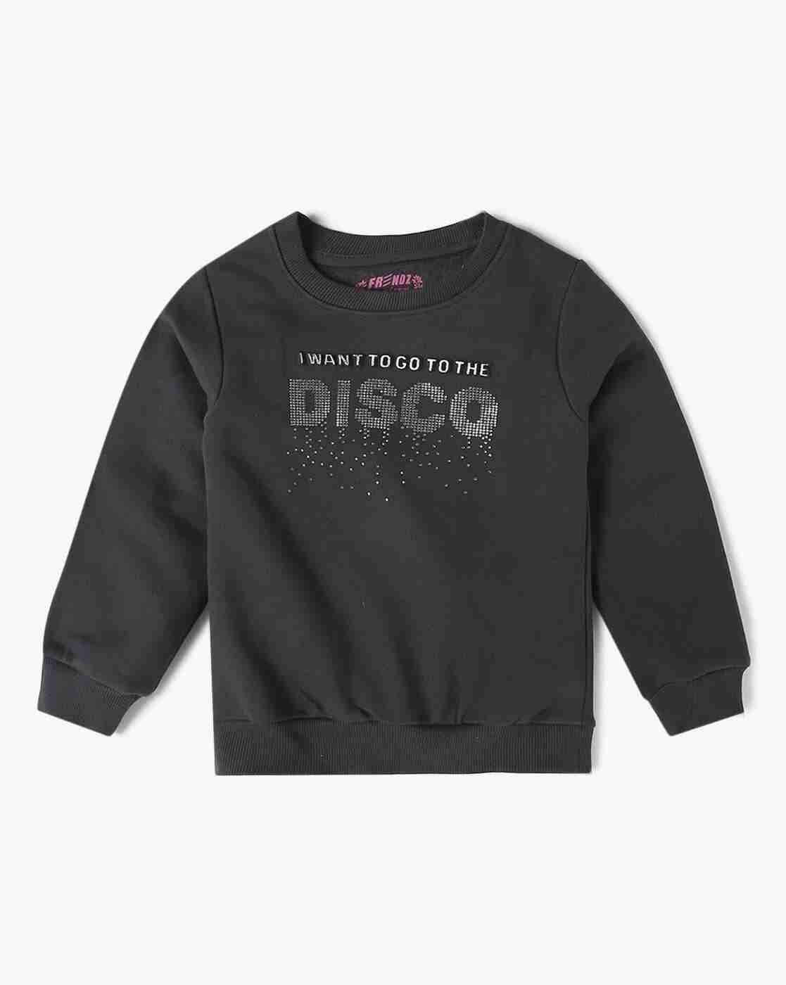 KG FRENDZ | Girls Typographic Print Regular Fit Sweatshirt|0