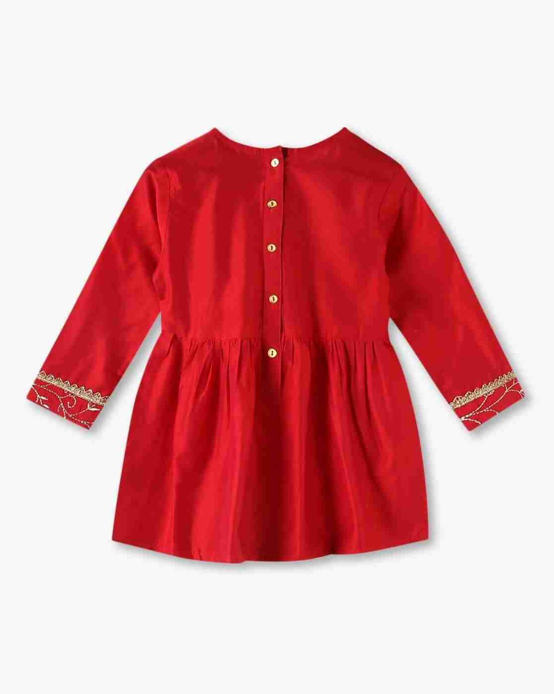 KG FRENDZ | Girls Embellished A-Line Kurta with Pants & Dupatta Set|2