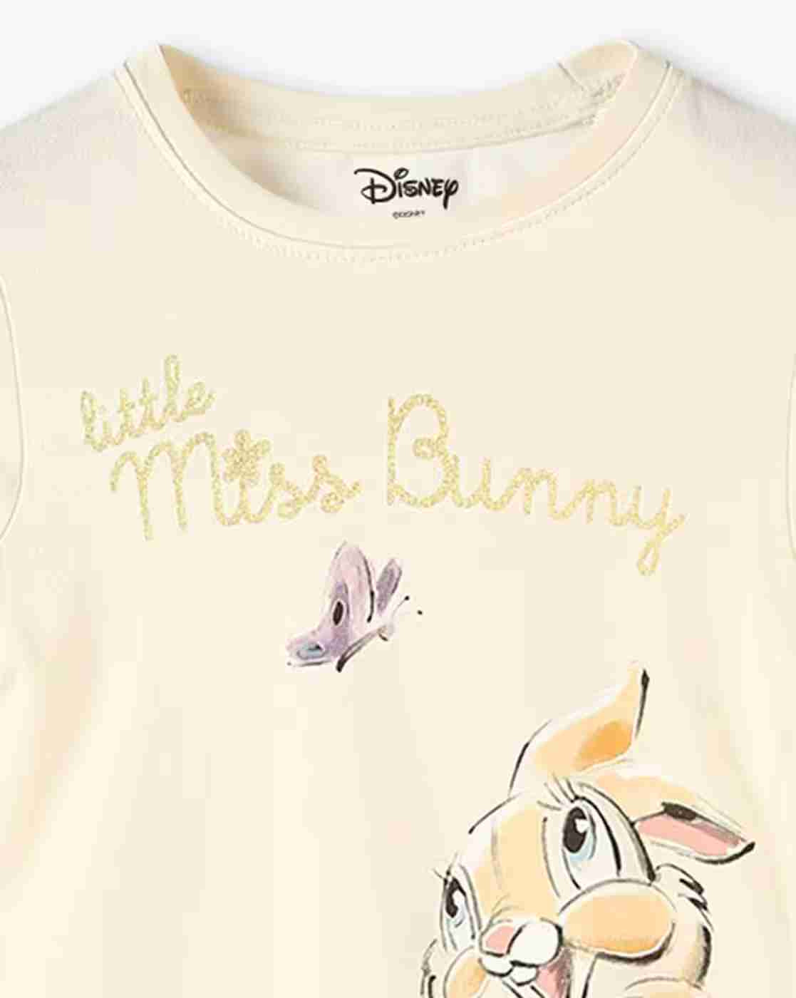 KG FRENDZ | Girls Miss Bunny Print Regular Fit Round-Neck T-Shirt|2