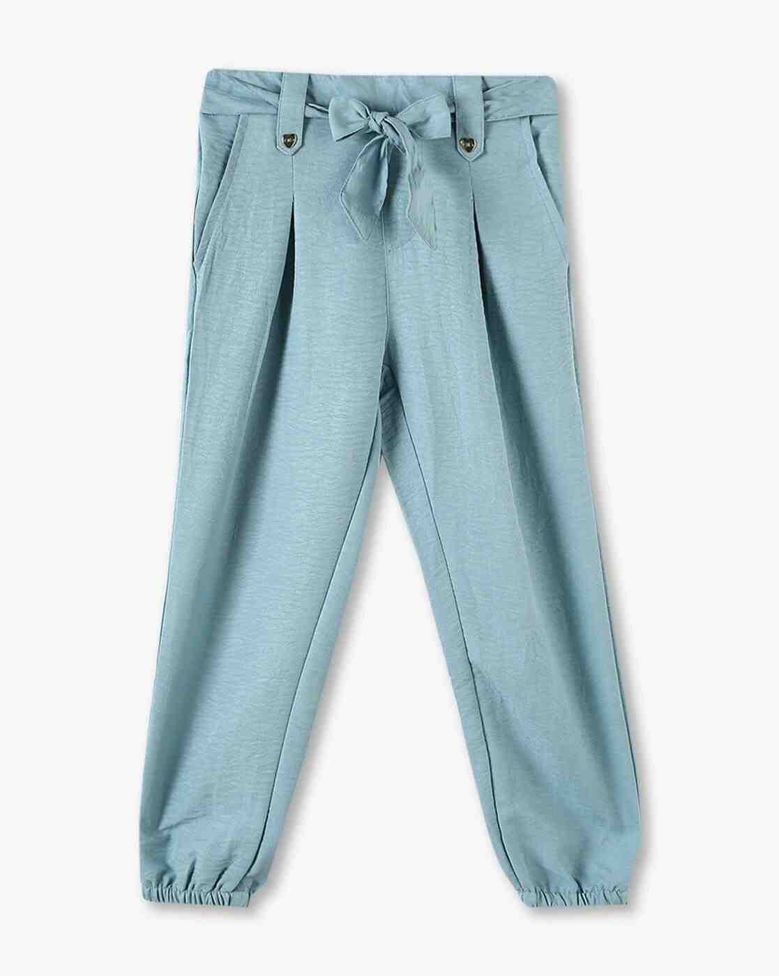 KG FRENDZ | Girls Regular Fit Jogger Pants with Waist Tie-Up|0