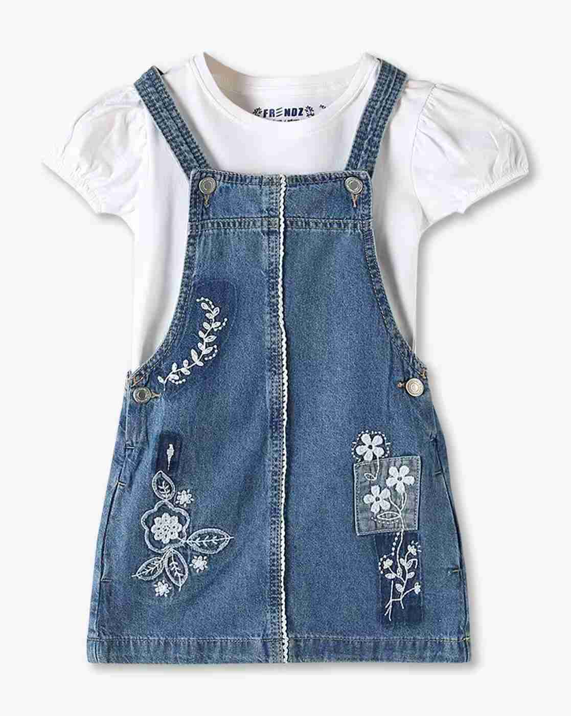 embroidered dungaree dress embroidered dungaree dress