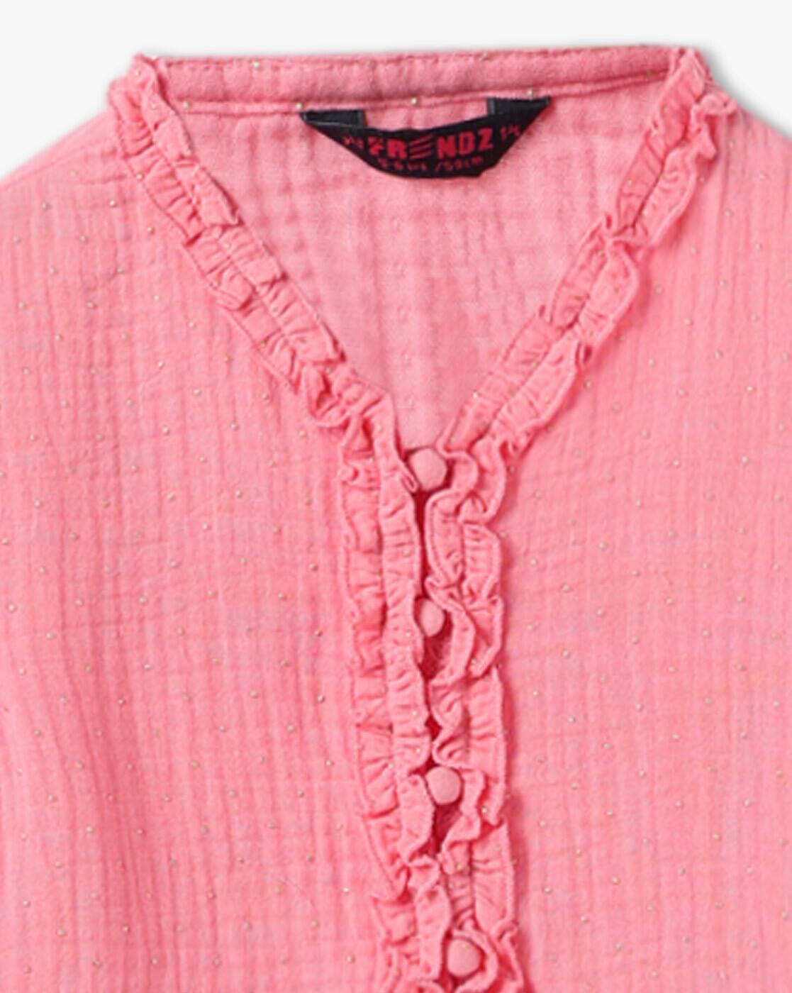 KG FRENDZ | Girls Regular Fit Top with Studs|2
