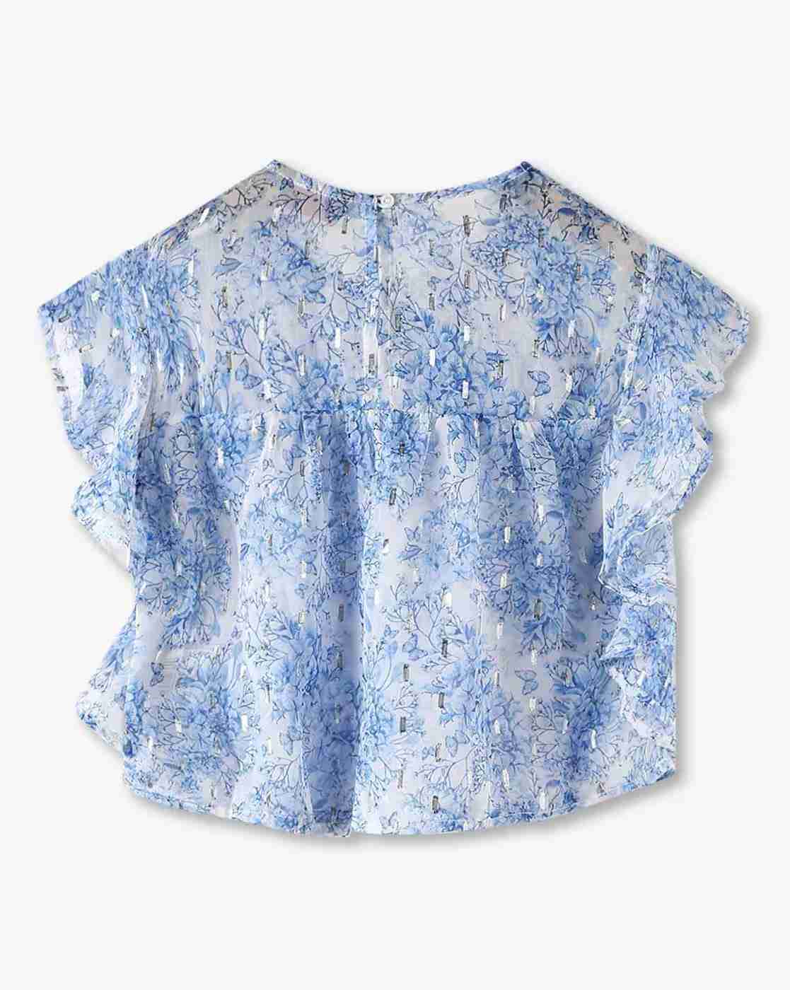 KG FRENDZ | Girls Floral Print Relaxed Fit Kaftan Top with Camisole|1