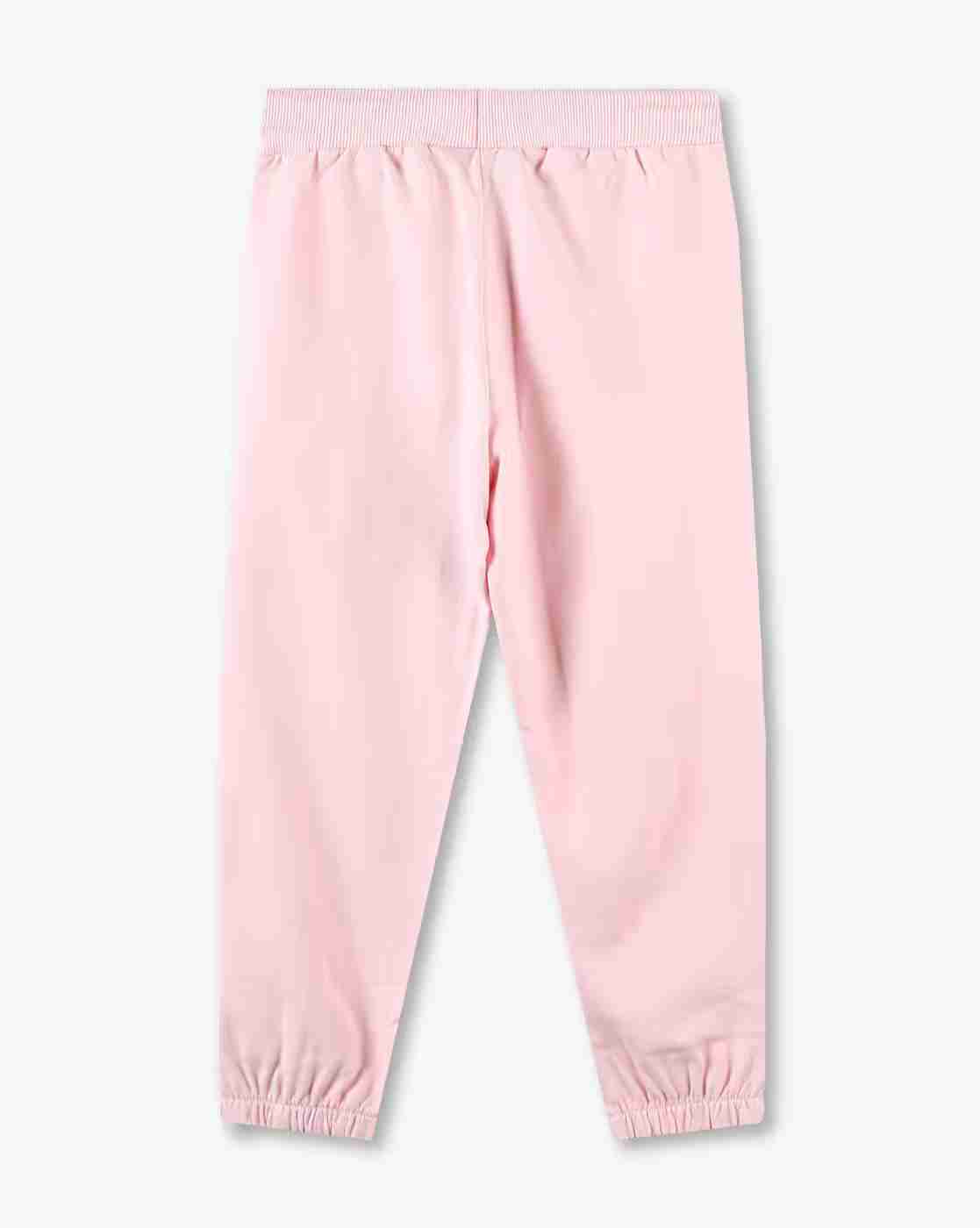 KG FRENDZ | Girls Flat-Front Joggers with Embroidery|1