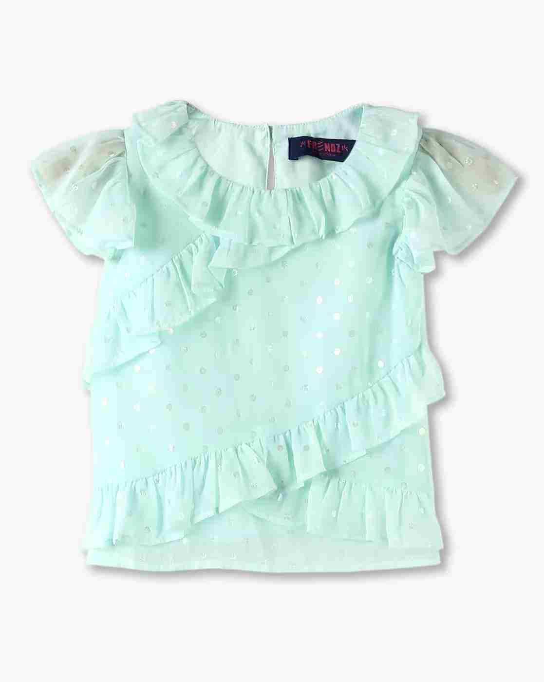 KG FRENDZ | Girls Foil Print Relaxed Fit Top|0