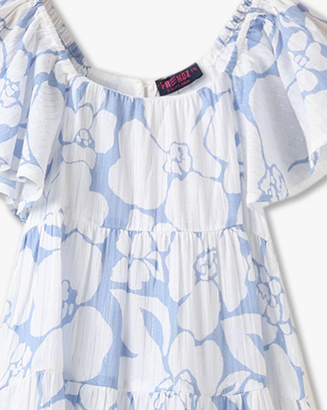 KG FRENDZ | Girls Floral Print Tiered Dress|2