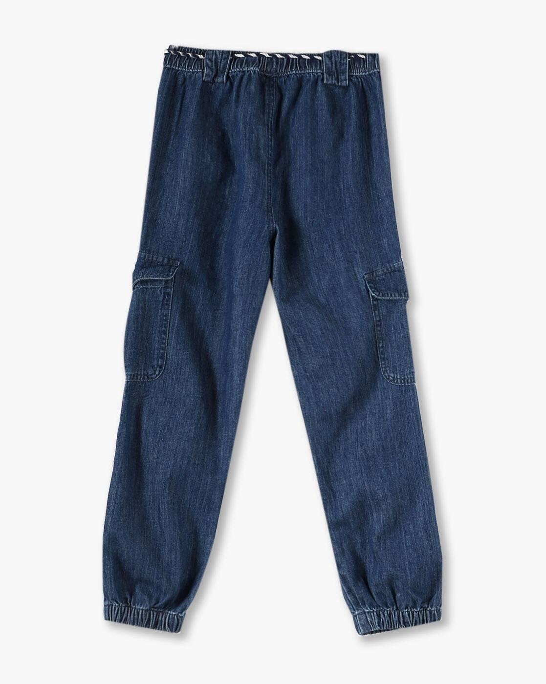 KG FRENDZ | Light-Wash Cargo Fit Jogger Jeans|1