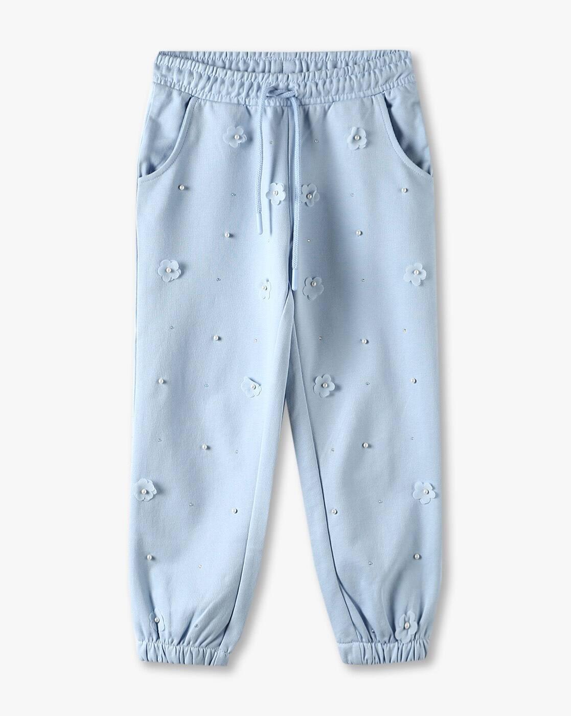 KG FRENDZ | Girls Embellished Jogger Pants|0