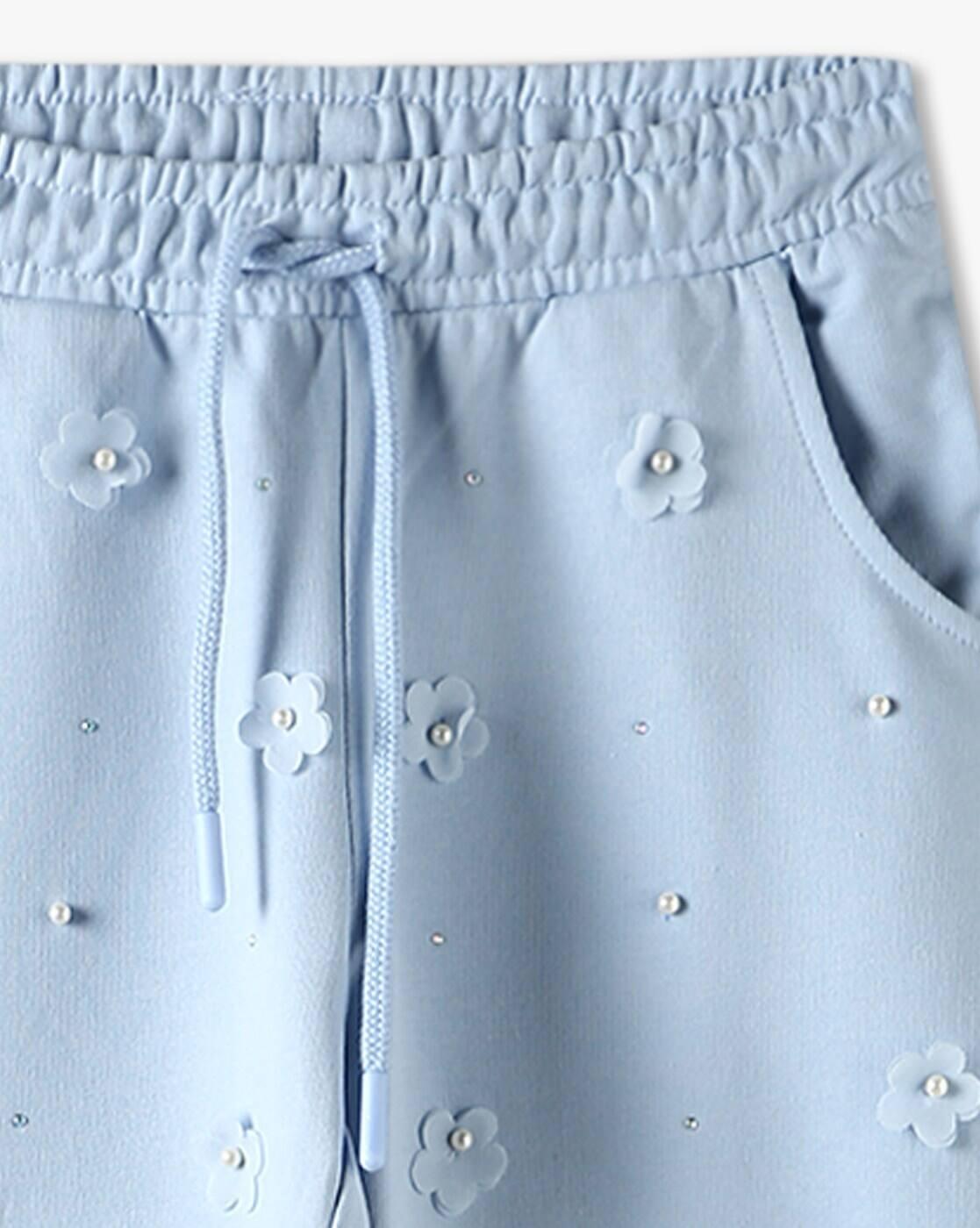 KG FRENDZ | Girls Embellished Jogger Pants|2