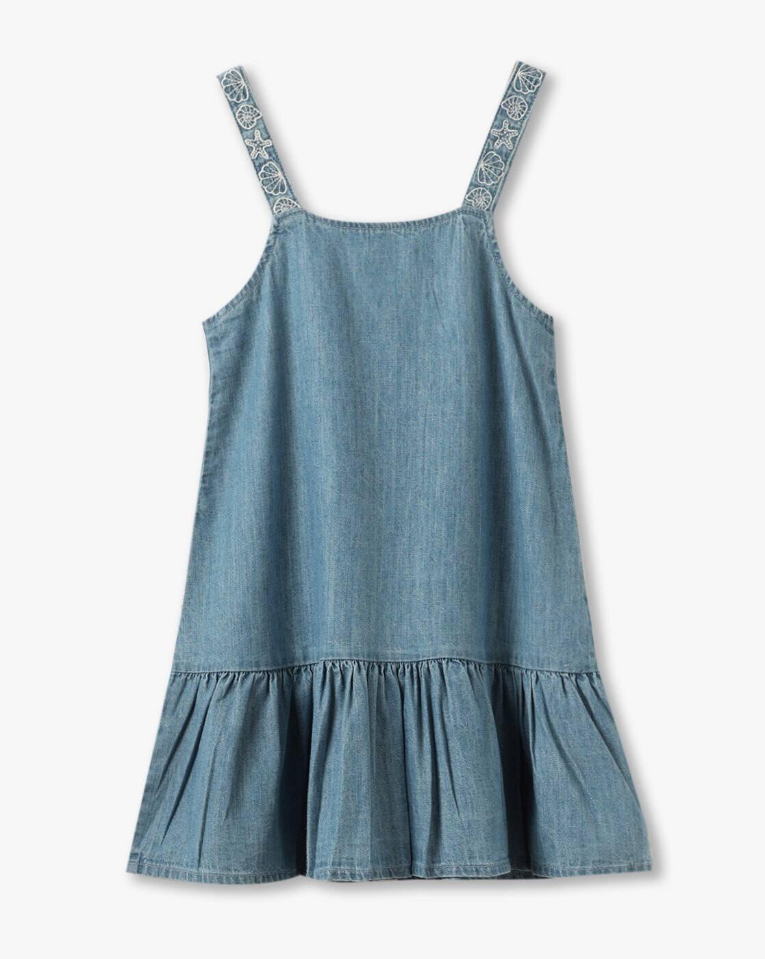 KG FRENDZ | Girls Washed Pinafore Dress with T-Shirt|4