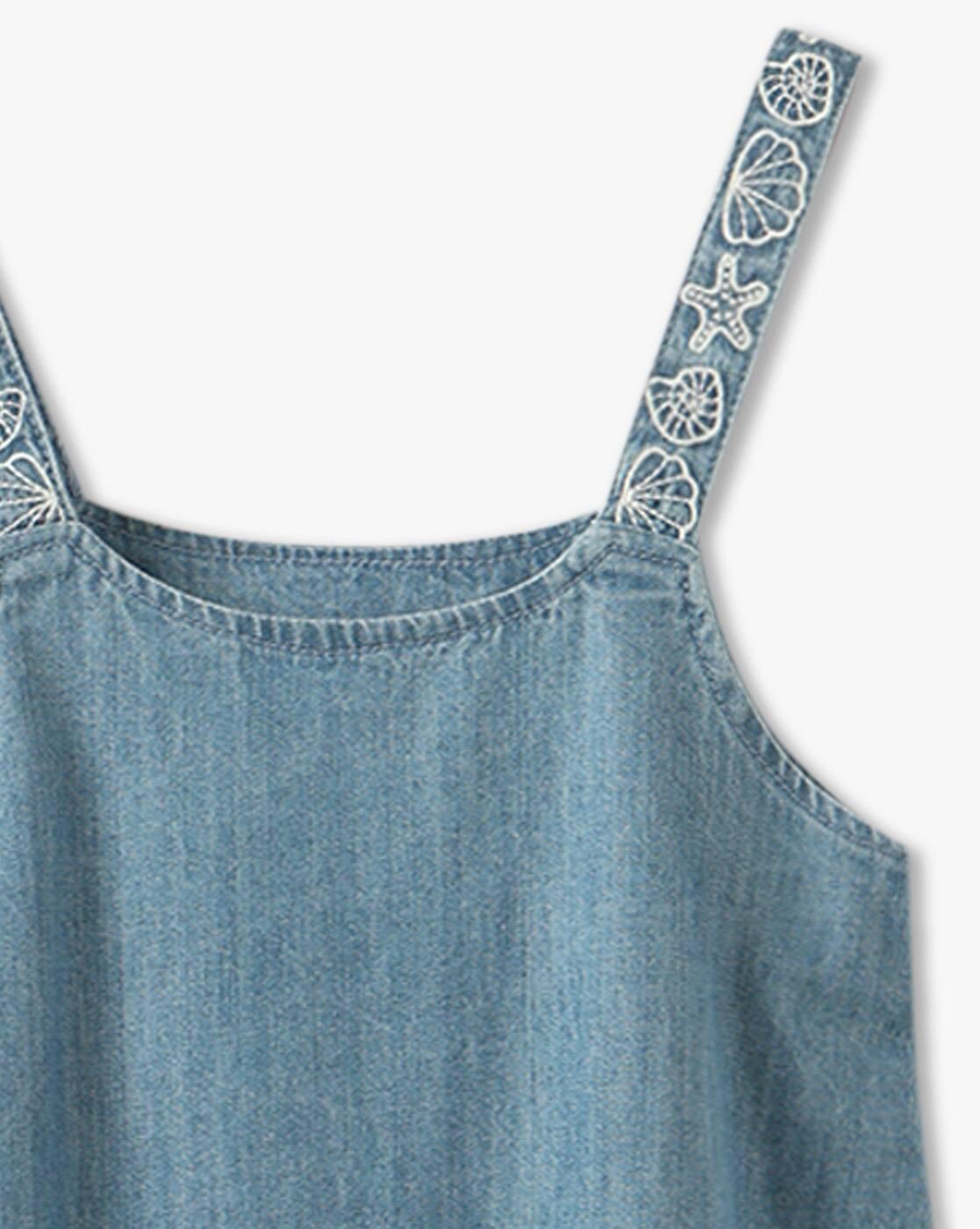 KG FRENDZ | Girls Washed Pinafore Dress with T-Shirt|6