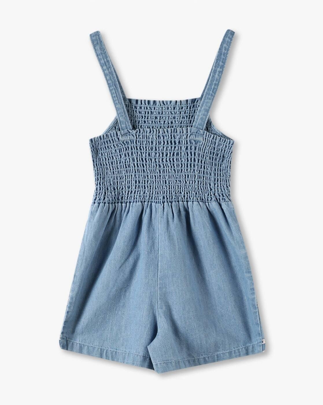 KG FRENDZ | Girls Dungaree with Scallop Hem|4