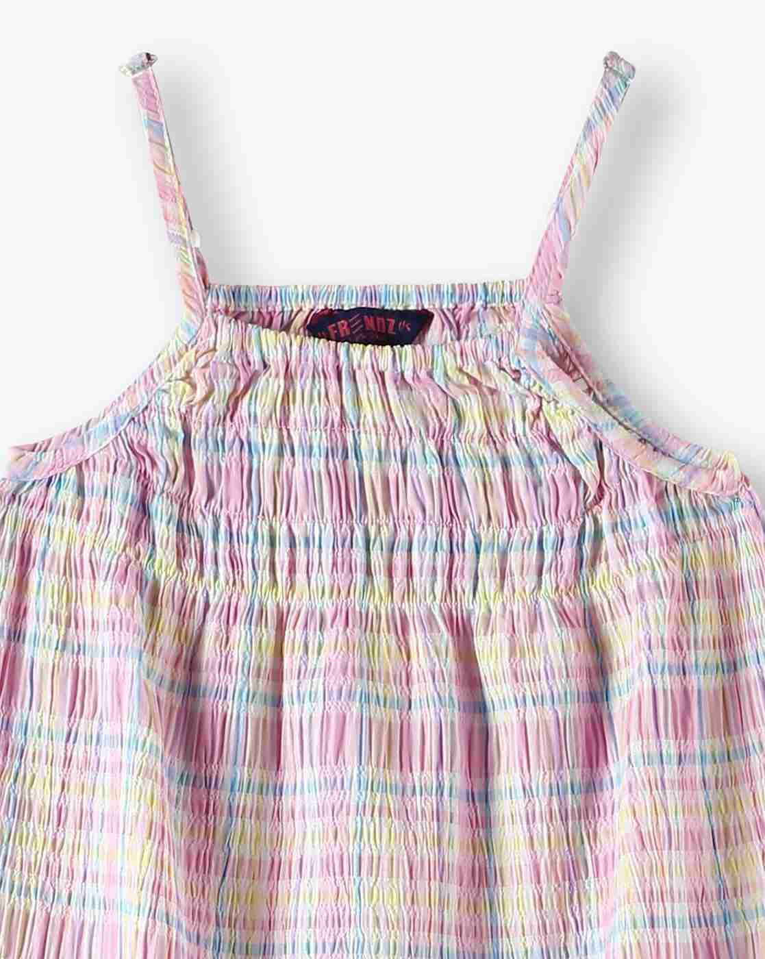 KG FRENDZ | Girls Checked Dungaree with T-Shirt|5