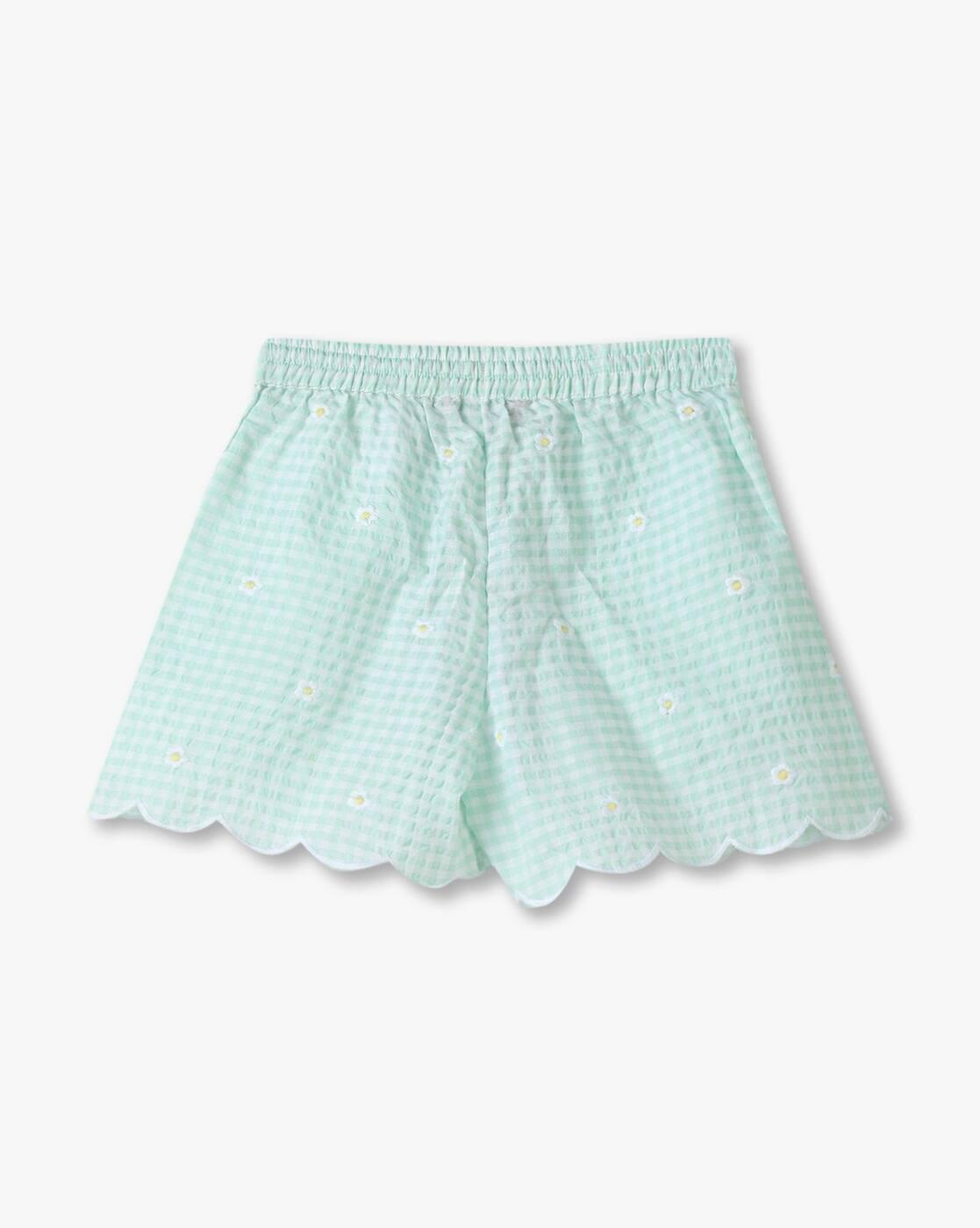KG FRENDZ | Girls Checked Regular Fit Shorts|1